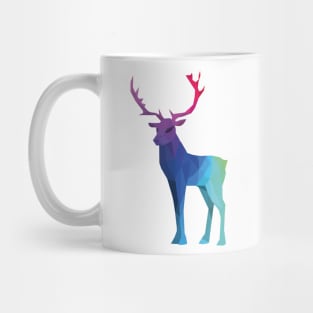 Rainbow Low Poly Deer Mug